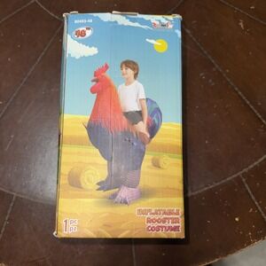 COMIN Inflatable Chicken Costume Kids Ride-on Rooster Costume Blow up (WTF23)